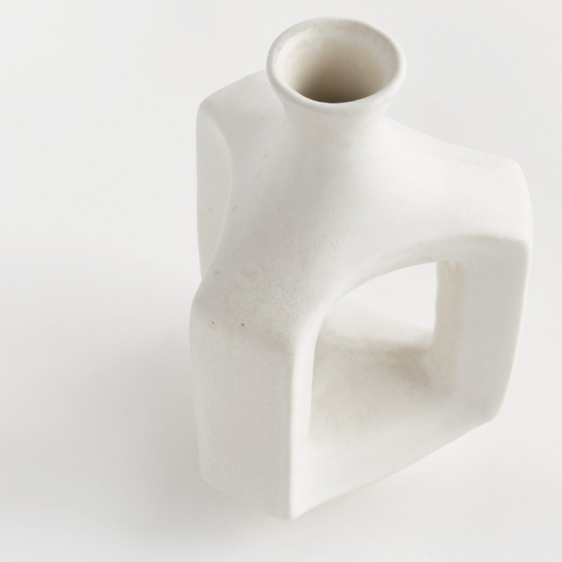 Sonya Handmade Clay Table Vase, 8.25" H x 5.25" W x 5" D