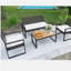 Ensemble de meubles de patio 4 pièces avec balcon et véranda