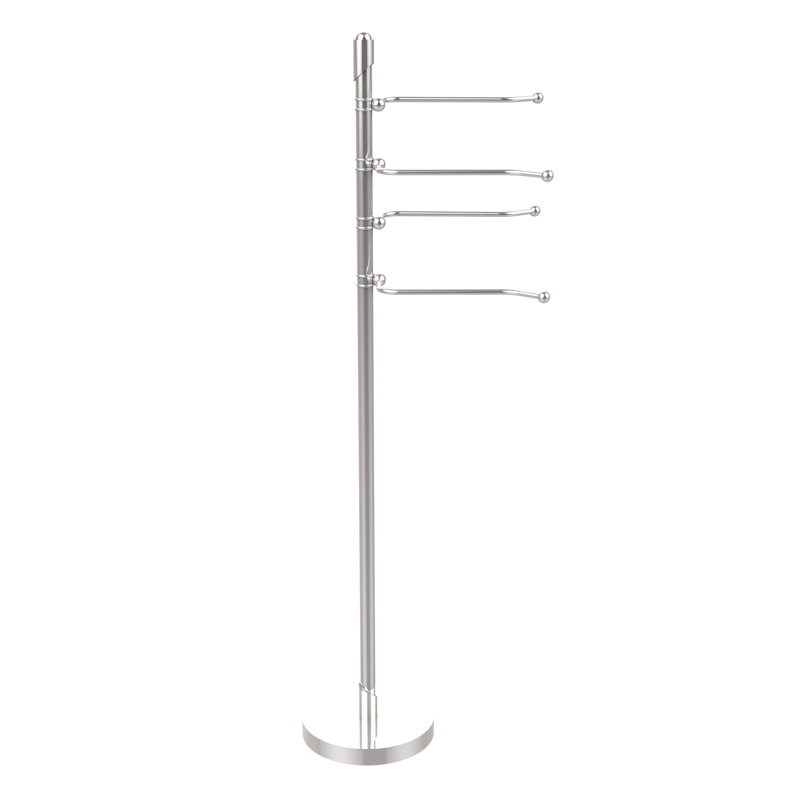 Porte-serviettes sur pied 4 accoudoirs Soho, Chrome poli