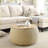 Ottoman with Storage, 2-in-1 End Table Footstool, 25.5x25.5x14.5, Natural | Plastic Upholstery