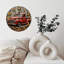 Horloge murale 10 po en MDF rond avec mouvement à quartz silencieux et crochet sans perceuse (piles AA non incluses)