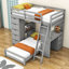 Lit superposé simple au-dessus de simple avec tiroirs Dimmick Kids-135902057