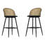 Upholstered Counter Stool with Metal Frame-1837350473-1837350472