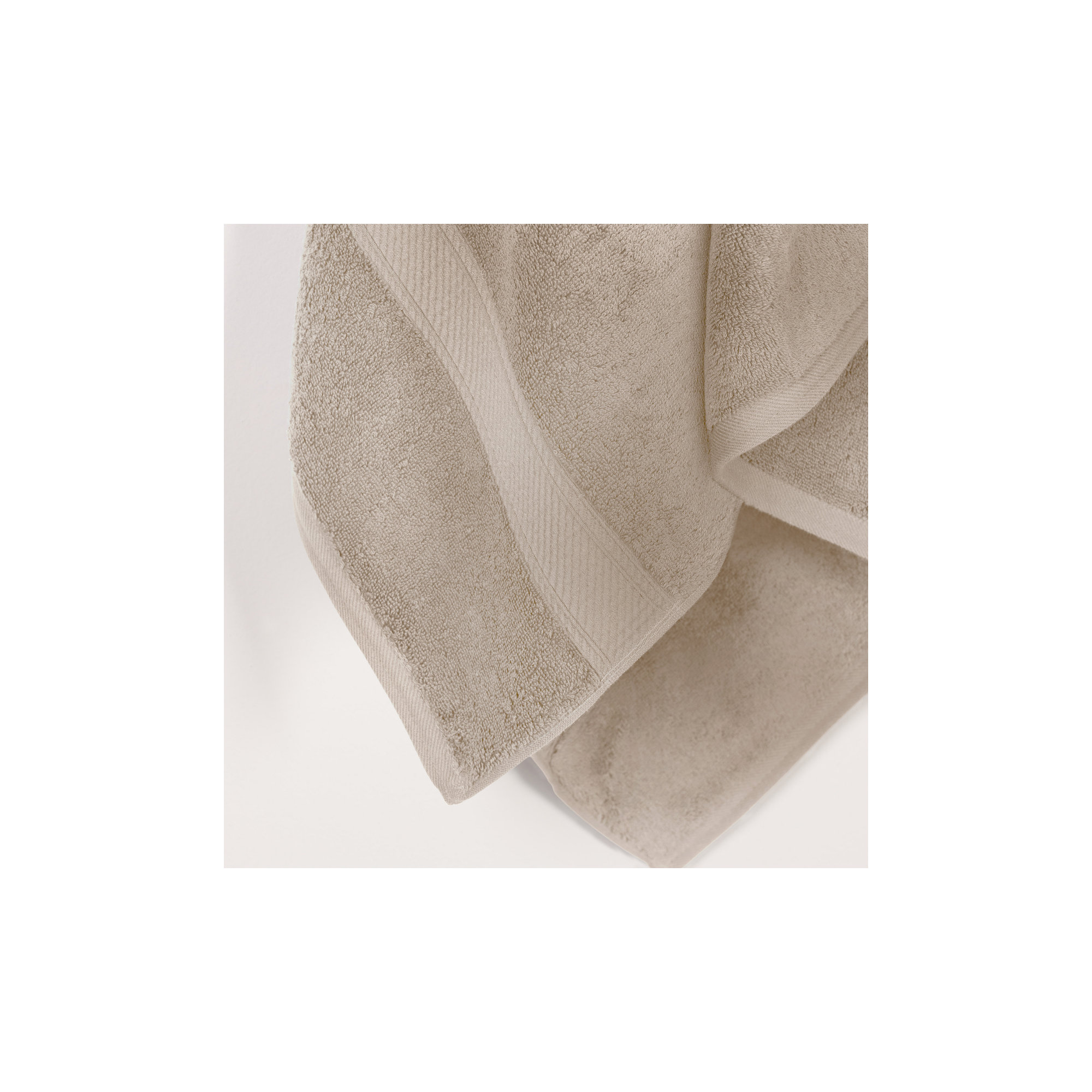 Renata 800 GSM 2 Piece Certified Egyptian Cotton Bath Towel Set , Stone