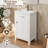 20''Mini Modern Freestanding Single Bathroom Vanity with Ceramic Top For Small Space-105116842