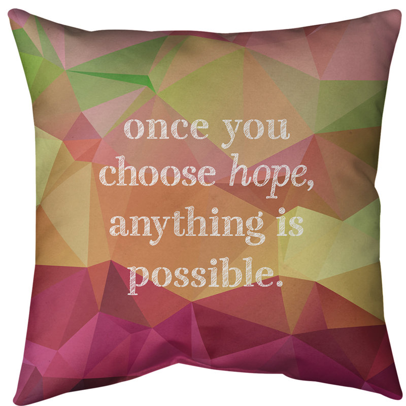Coussin de sol pierres précieuses choisissez Hope, H 28 po x l 28 po, Pyrite arc-en-ciel