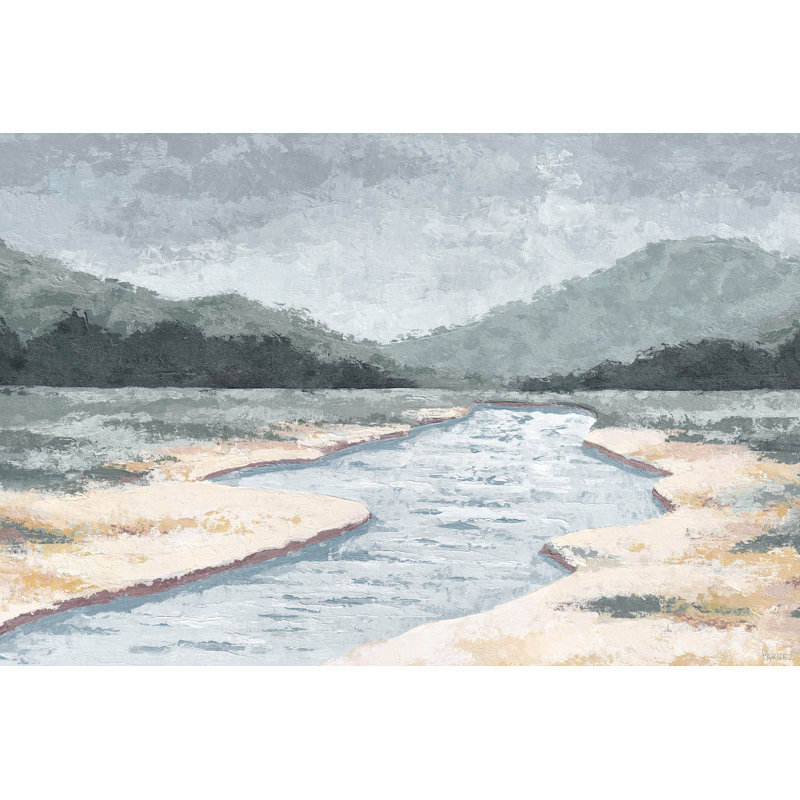 Wavy Current by Parvez Taj - 1 Piece Wrapped Canvas Painting, 66cm H x 101cm W x 3.81cm D