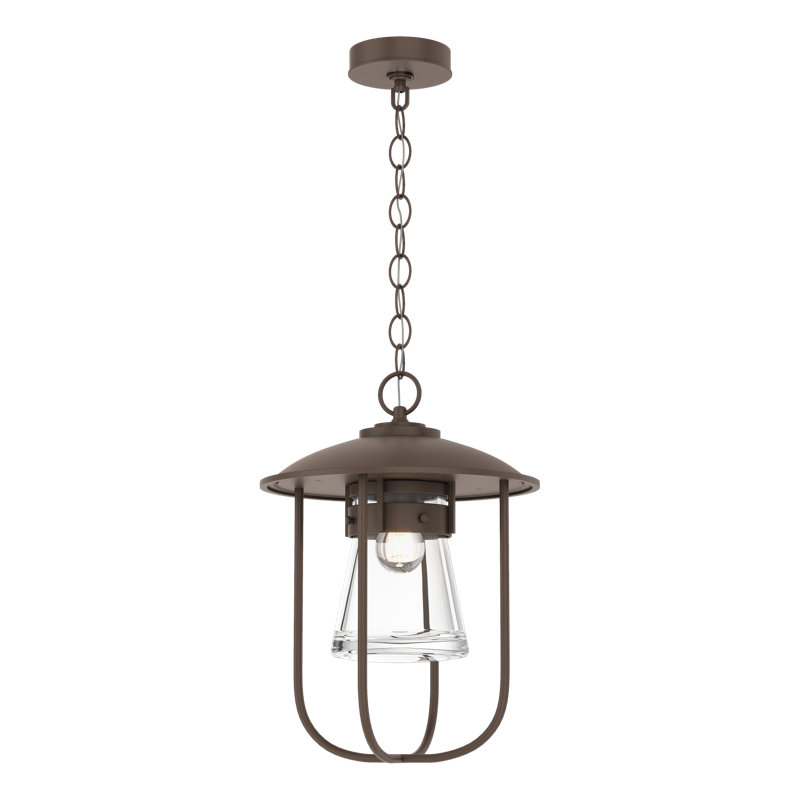Luminaire suspendu d'extérieur 1 lumière Erlenmeyer, Bronze côtier