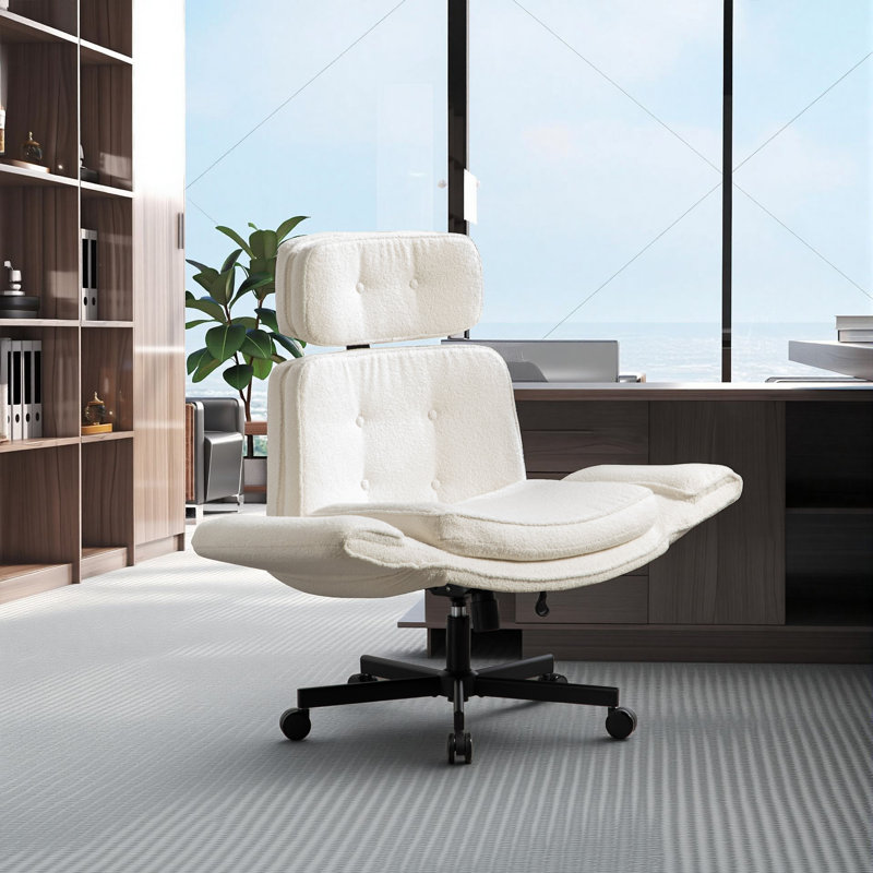 Modern High Back Swivel Office Chair With Adjustable Arms