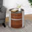 Retro Double Storage Round Side Table