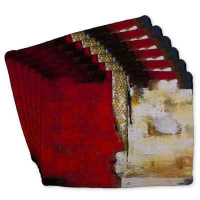 Braided Polyester Placemats Set of 6 - Abstract Industrial Art