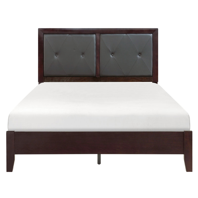 Tête de lit moderne en similicuir pour lit avec boutons