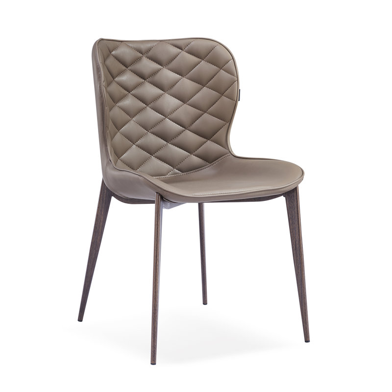 Chaise d'appoint rembourrée Stacia, Taupe, Brun pâle