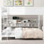 Queen Over Bunk Bed, White - With Storage & Charging Bed Storage, Robust Build-2027248420