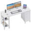 Bureau rectangulaire avec tiroirs et tablettes de rangement-388917962-387207040