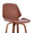 Elegant Swivel Bar Stool with Faux Leather and Walnut Wood-129028327