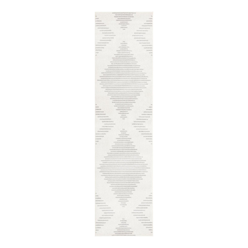 Tapis gris et ivoire Cohutta, Tapis de couloir 2 pi 7 po x 10 pi