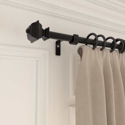 Gernult Adjustable Single Metal Curtain Rod