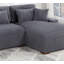Canapé modulaire moderne à 2 pièces en tissu velours côtelé gris foncé-121104439