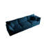 Canapé modulaire flexible en chenille bleue - pour des aménagements variés et modulaire avec fonction personnalisable