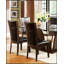 Chaises d'appoint contemporaines 2 pièces avec coussin en similicuir brun cerise pour une cuisine et une salle à manger confortables