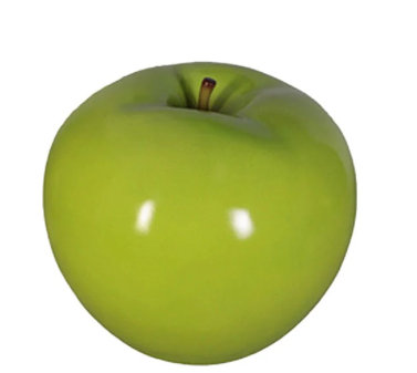 Statue Dimont grande pomme surdimensionnée, H 16 po x l 18 po x P 18 po, Vert