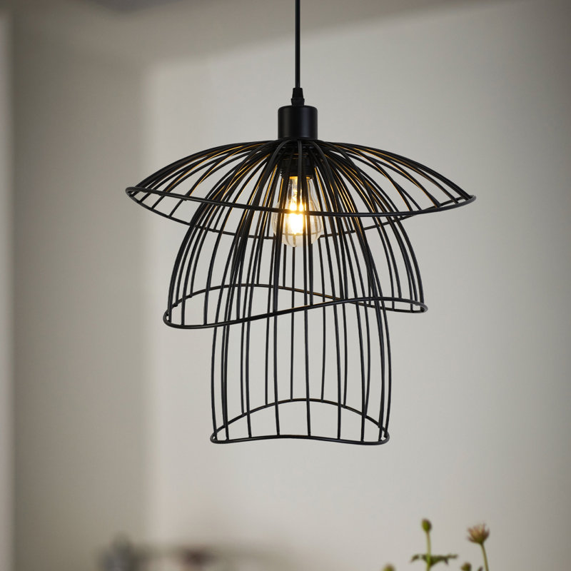 Luminaire suspendu en forme de cage à trois niveaux