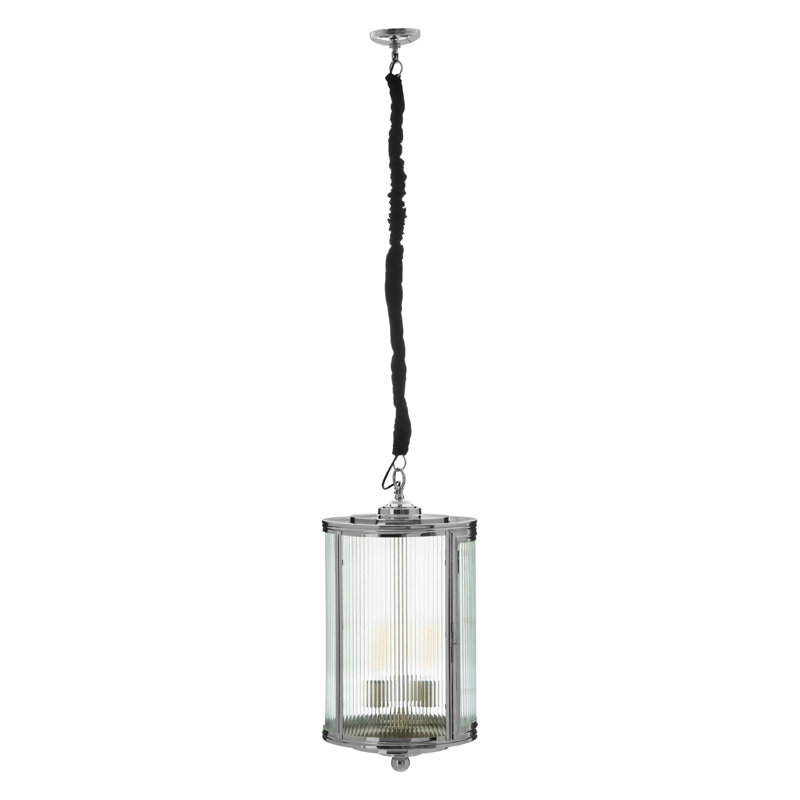 Richland 3 - Light Silver Cylinder Pendant
