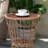 Dorado Indoor/Outdoor Boho Rattan Rope Table with Acacia Wood Top