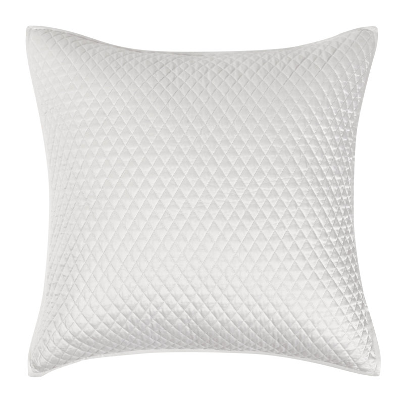 Winthrop Sateen Sham, White, Euro
