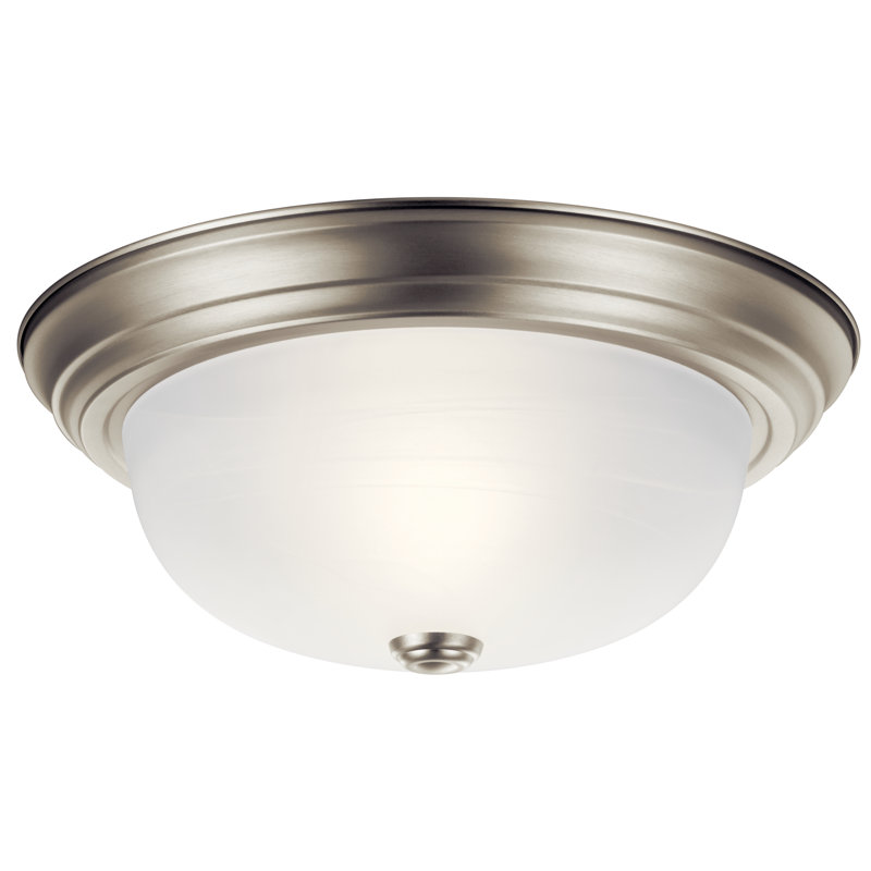 Rhaegar Glass Flush Mount, Brushed Nickel