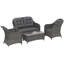 Wicker 4 - Person Garden Lounge Set-928387612-928387613
