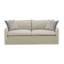 Canapé en lin beige beige et lin beige avec 2 coussins décoratifs Upend