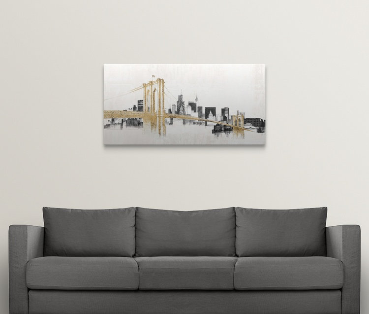 «Skyline Crossing», impression de Kiralynn, H 15 po x l 30 po x P 1,5 po, Toile