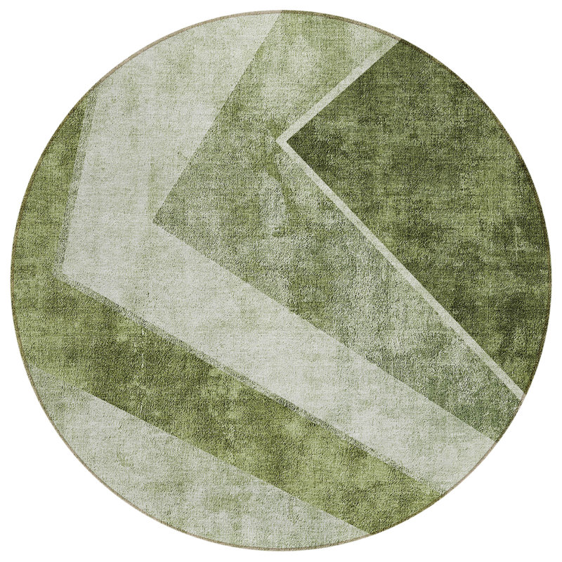 Lonaravale Geometric Indoor / Outdoor Rug, Round 8'