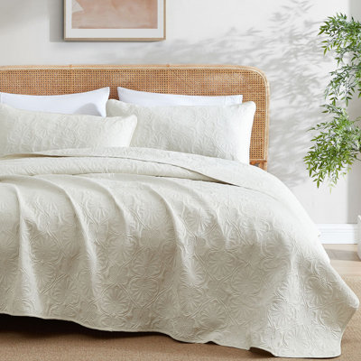 HLC.ME Benji - 3 Piece Quilt Set, Lightweight Bedspread Coverlet Quilt