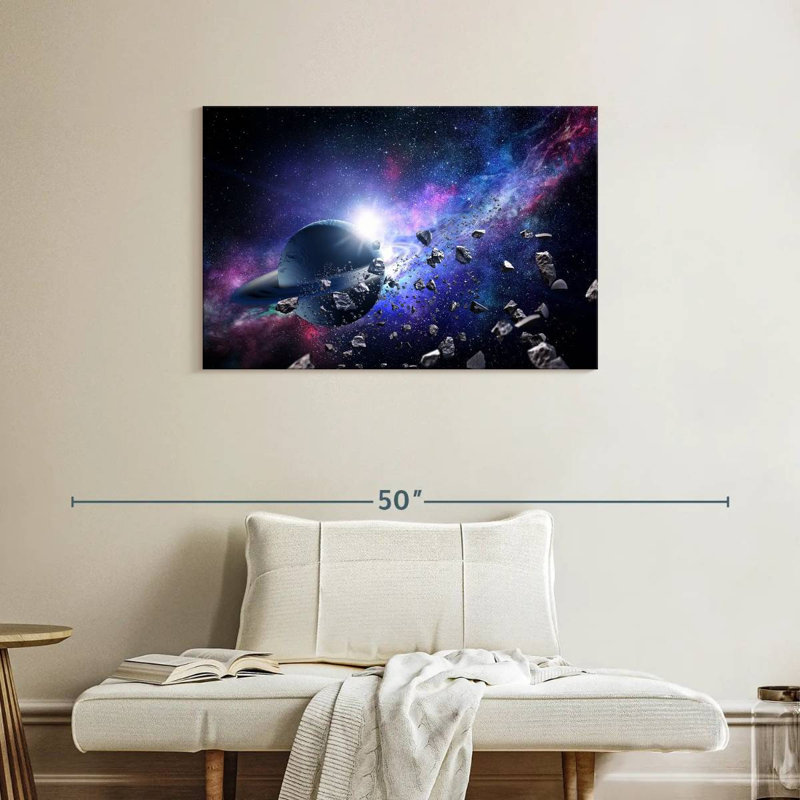 Oberle Asteroids In Space, 24" H x 36" W