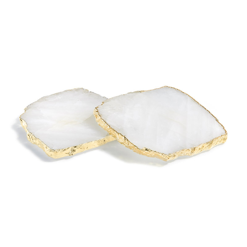 Anna New York Coaster, Crystal/Gold