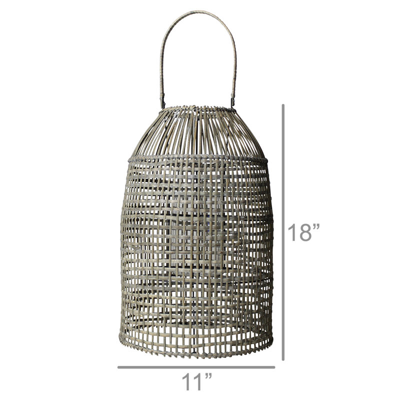 Calum 18'' H Glass Tabletop Lantern