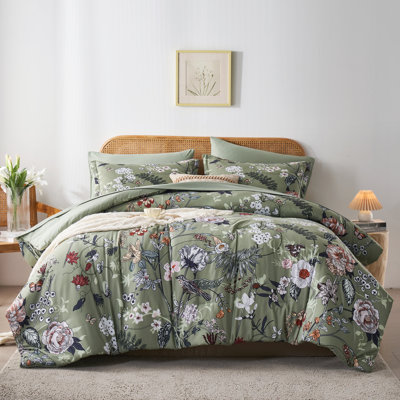 7pieces(full/Grand/king) extra cozy comforter set for all seasons, extra soft bed in a bag set for student/friends/family, filled with cloud-like fibers , spring/summer/autumn/winter, great gift/home decor