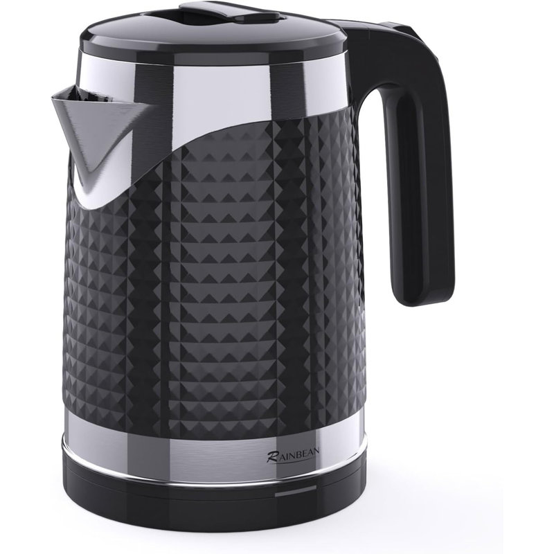 RAINBEAN 1.8L Electric Kettle With Fast Boil, Auto Shut-Off & Boil-Dry Protection – Black