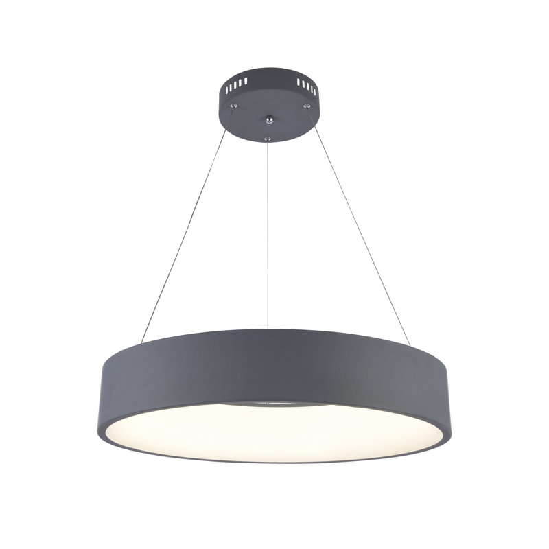 Lustre à abat-jour cylindrique à DEL, 23.6"