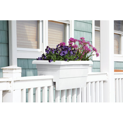 Kaysville Plastic Rectangular Railing Planter