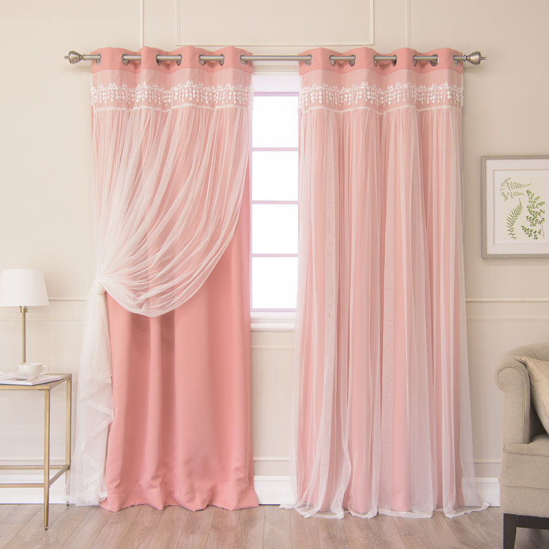 Panneaux de rideaux obscurcissants et isolants avec œillets Loar, Lilas, L 52 po x L 96 po