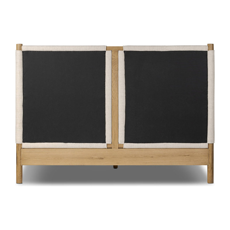 Salado Leather Bed, King, Antigo Natural