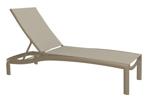 Kor Outdoor Metal Chaise Lounge, Sparkling Water, Moab