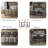 Faux Leather Upholstered Metal Bar Stools Set with Back-1928819944