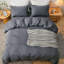 Ensemble de housse de couette 100% coton lavé Doneus-113301291-113301286
