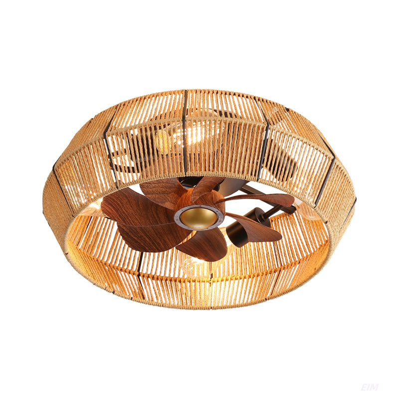 Ventilateurs de plafond en cage avec lumières