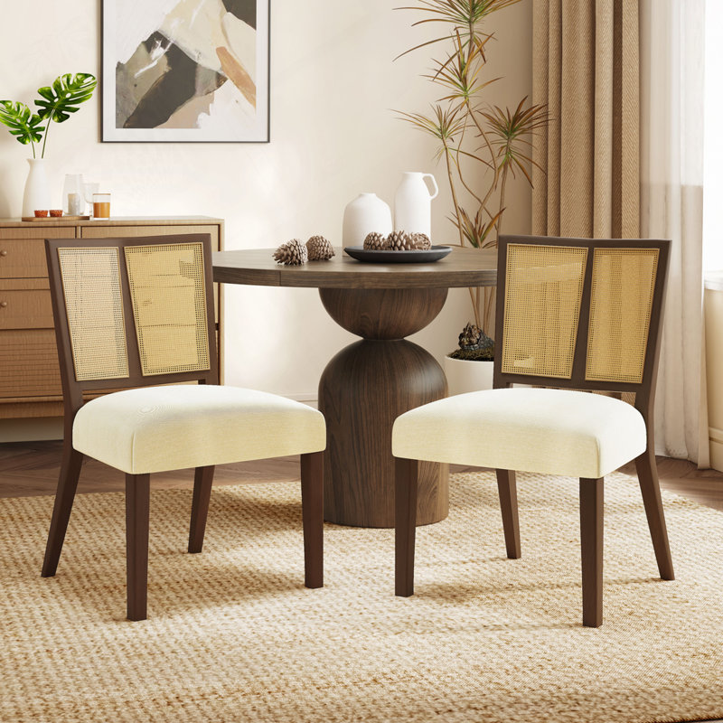 Chaises de salle à manger Callan, Noyer, Beige